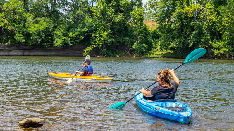 Camping Blue Canoe Kayak