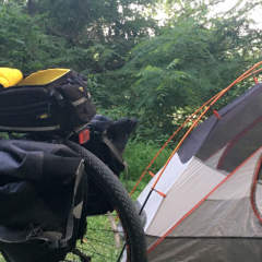 Tent at Roundbottom Hiker-Biker Campground