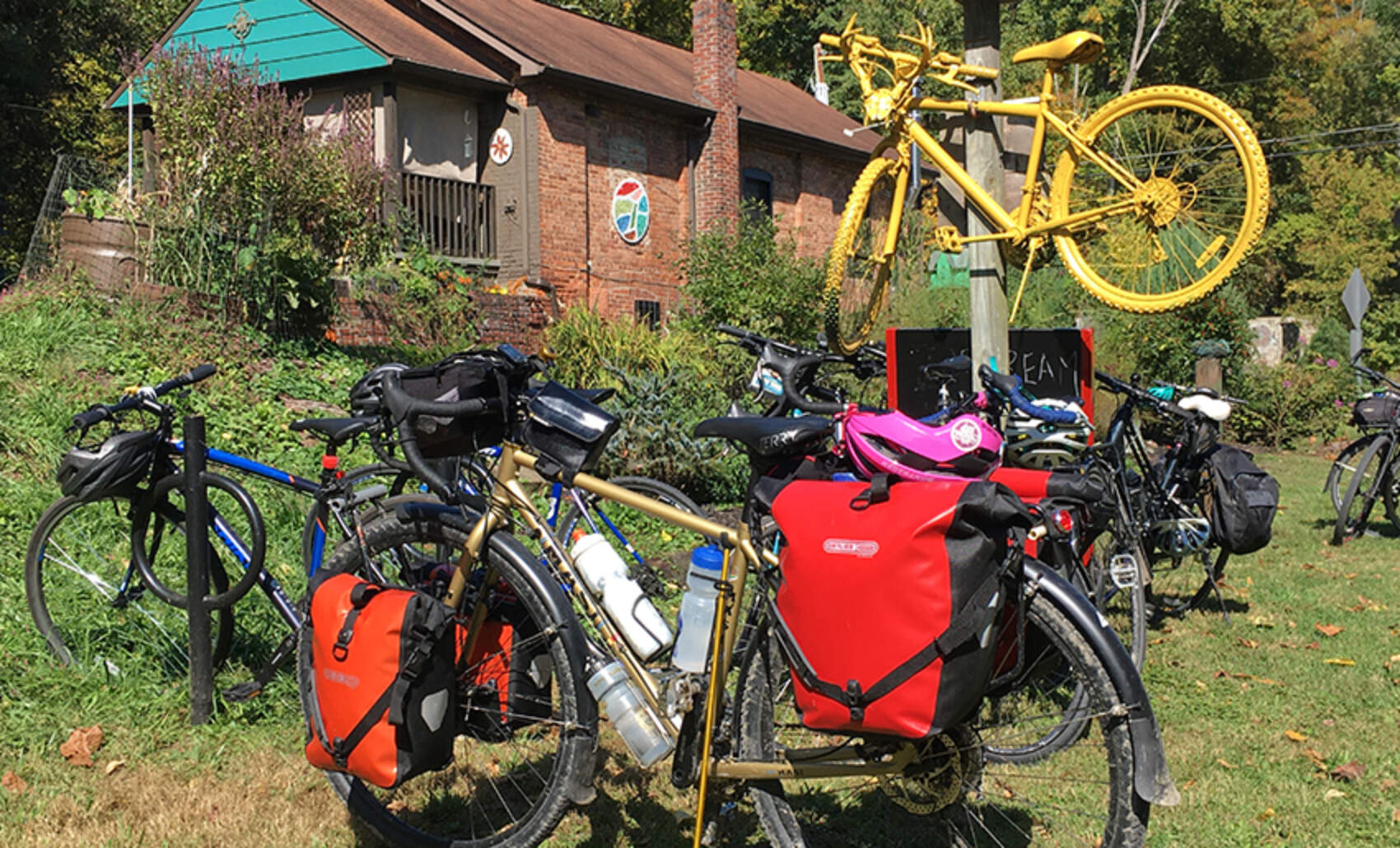 Bikes Parked at the Fayette County Ruins Project